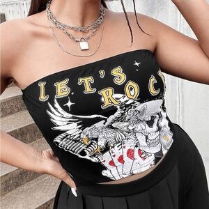 SHEIN Graphic Tube Top